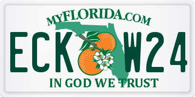 FL license plate ECKW24