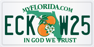 FL license plate ECKW25