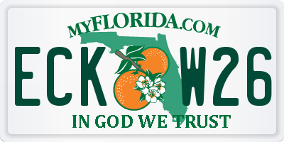 FL license plate ECKW26