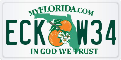 FL license plate ECKW34