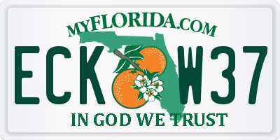 FL license plate ECKW37