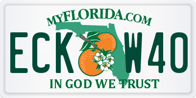 FL license plate ECKW40