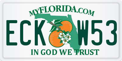 FL license plate ECKW53