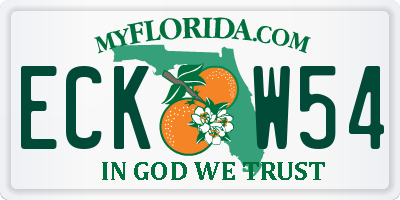 FL license plate ECKW54