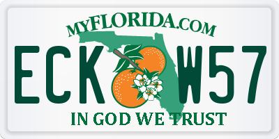FL license plate ECKW57