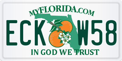FL license plate ECKW58