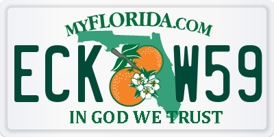 FL license plate ECKW59