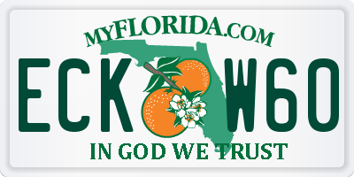 FL license plate ECKW60