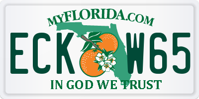 FL license plate ECKW65