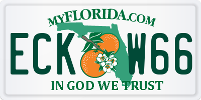 FL license plate ECKW66