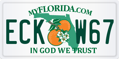 FL license plate ECKW67