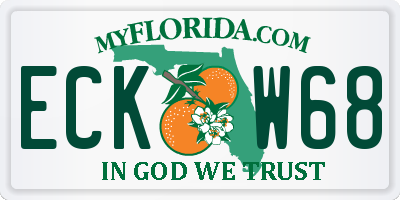 FL license plate ECKW68