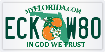 FL license plate ECKW80