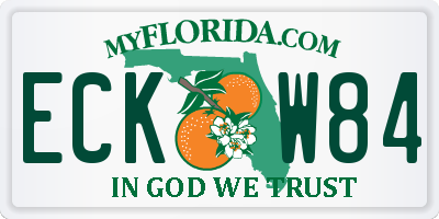 FL license plate ECKW84