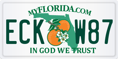 FL license plate ECKW87