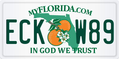 FL license plate ECKW89