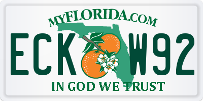 FL license plate ECKW92