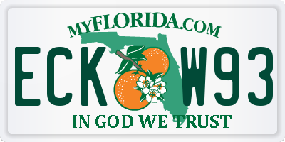 FL license plate ECKW93