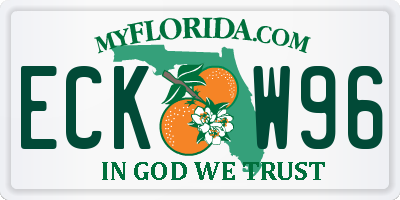 FL license plate ECKW96