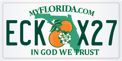 FL license plate ECKX27