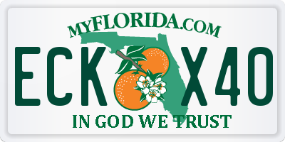 FL license plate ECKX40