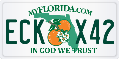 FL license plate ECKX42
