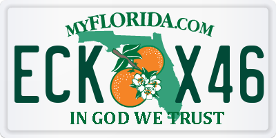 FL license plate ECKX46