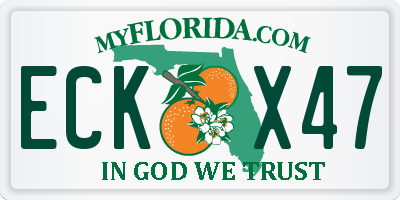FL license plate ECKX47