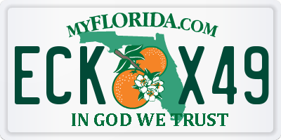 FL license plate ECKX49