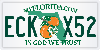 FL license plate ECKX52