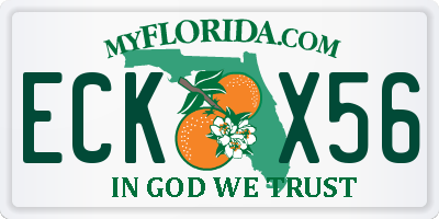 FL license plate ECKX56