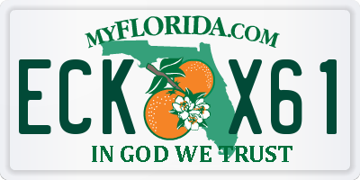 FL license plate ECKX61