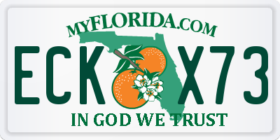 FL license plate ECKX73