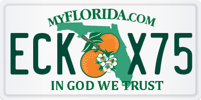 FL license plate ECKX75