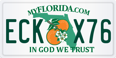 FL license plate ECKX76