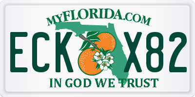FL license plate ECKX82