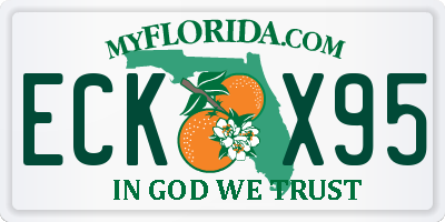 FL license plate ECKX95