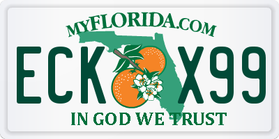 FL license plate ECKX99