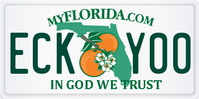 FL license plate ECKY00