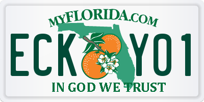 FL license plate ECKY01