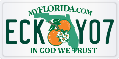 FL license plate ECKY07