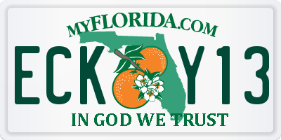FL license plate ECKY13