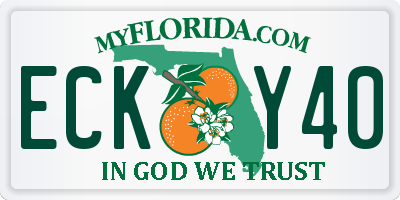 FL license plate ECKY40
