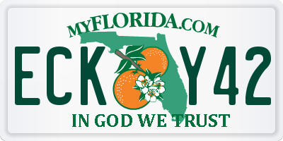 FL license plate ECKY42