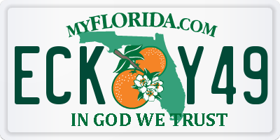 FL license plate ECKY49
