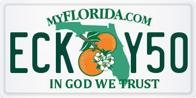 FL license plate ECKY50