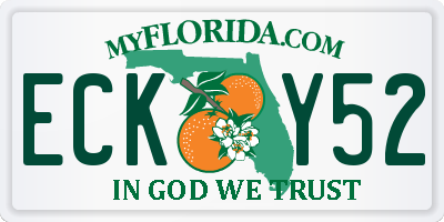 FL license plate ECKY52