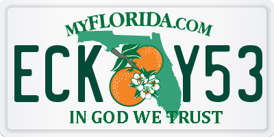 FL license plate ECKY53