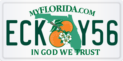 FL license plate ECKY56
