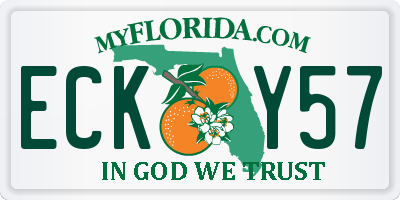 FL license plate ECKY57
